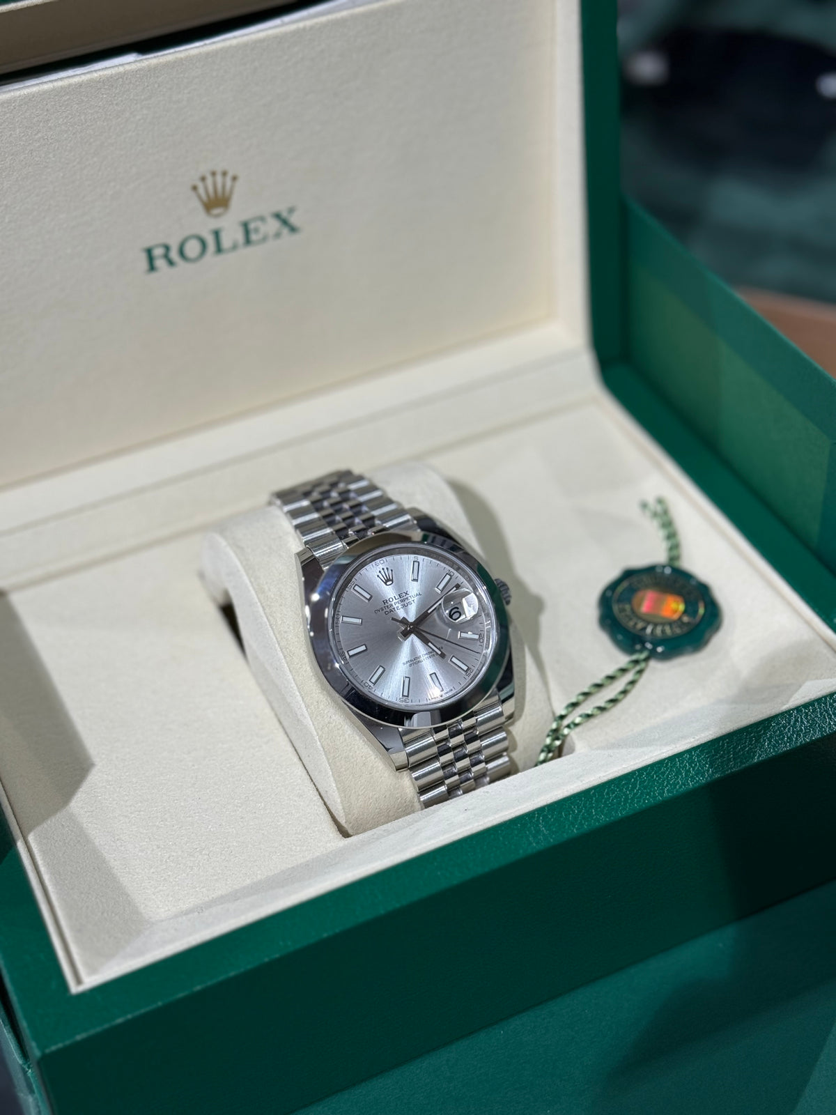 Rolex Datejust Silver dial 126300 2021 box and papers - full set