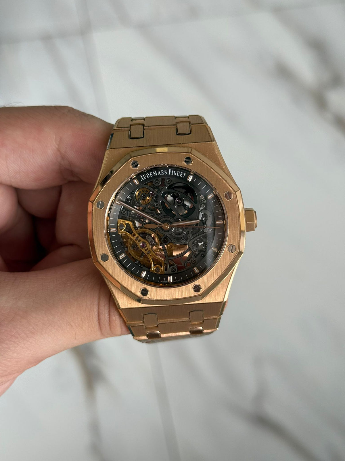 2025 Audemars Piguet Royal Oak Flying Tourbillon Openworked 26735SG – Sand Gold – Full Set
