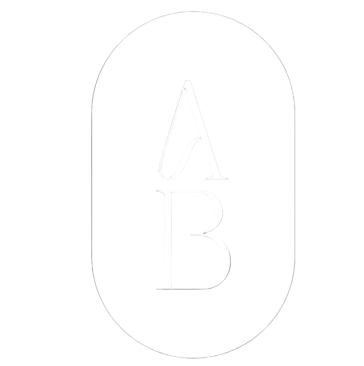 Jewellers logo with 'AB' initials on a black background
