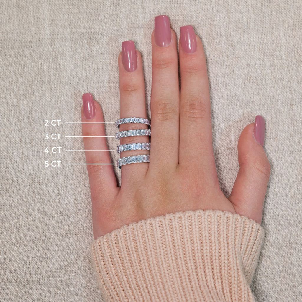 5 ctw Emerald Lab Grown Diamond Eternity Band