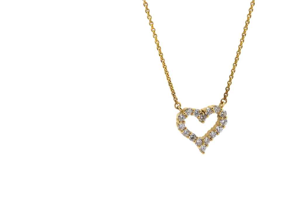 Solid Gold Heart Necklace