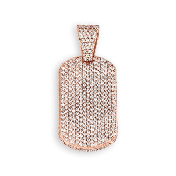 Small Dog Tag With Diamonds