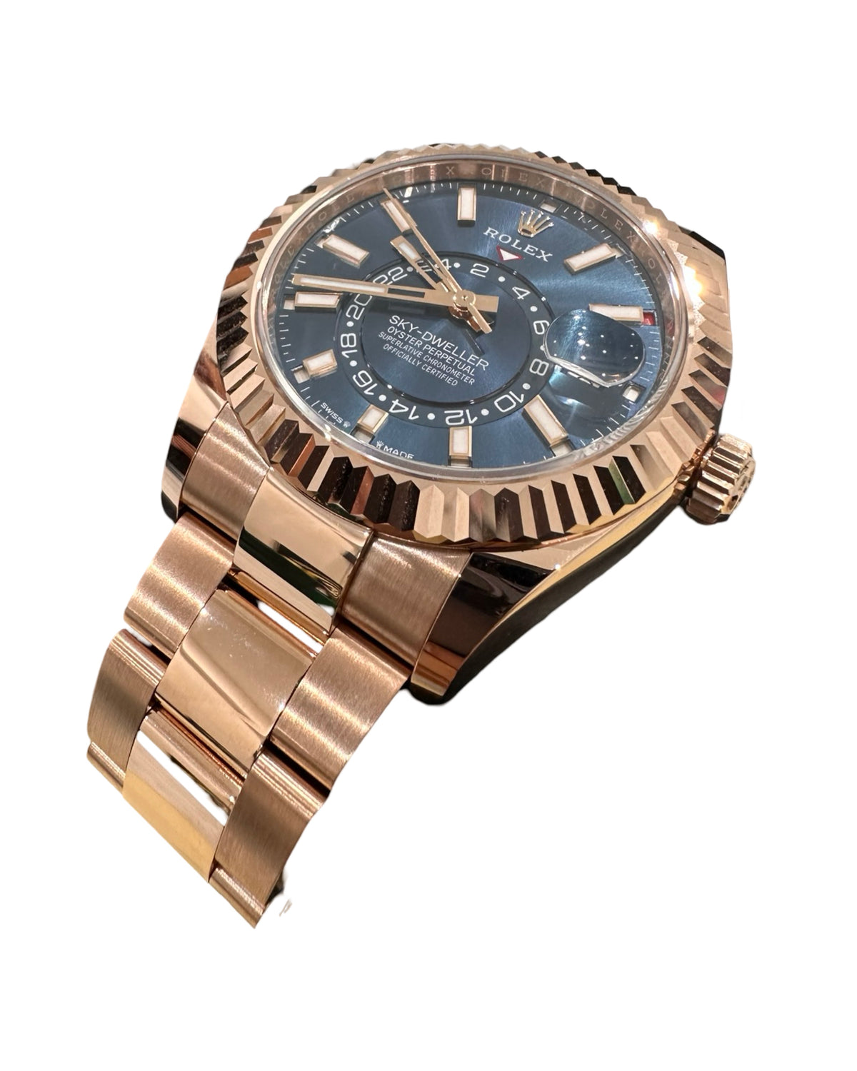 Rolex Sky Dweller 42 - Oyster Blue Dial Rose Gold 336935