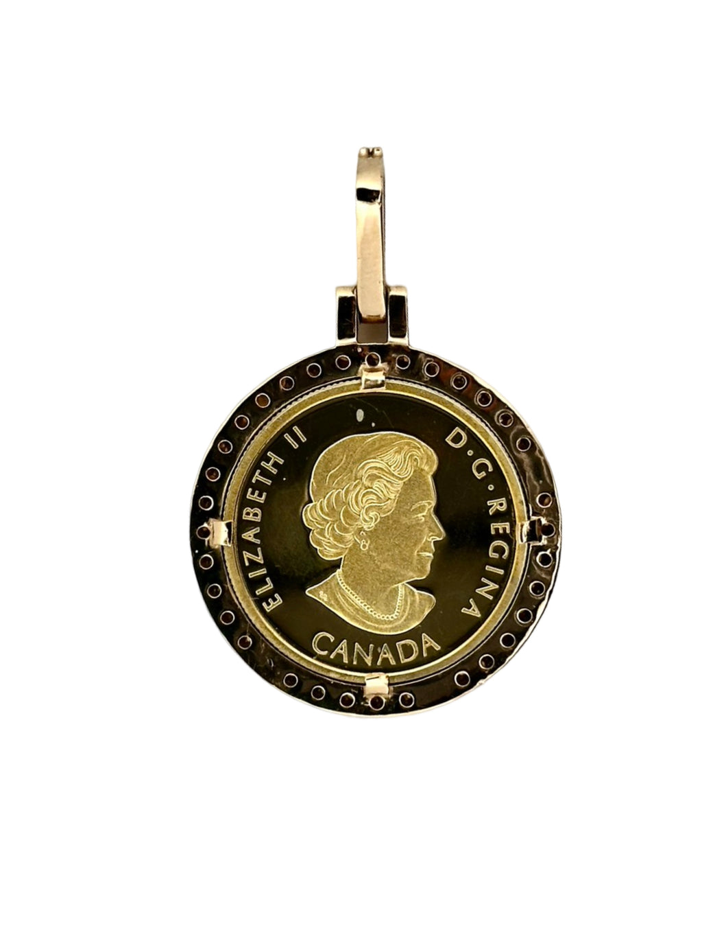 14KT RARE Bullion Coin Diamond Pendant