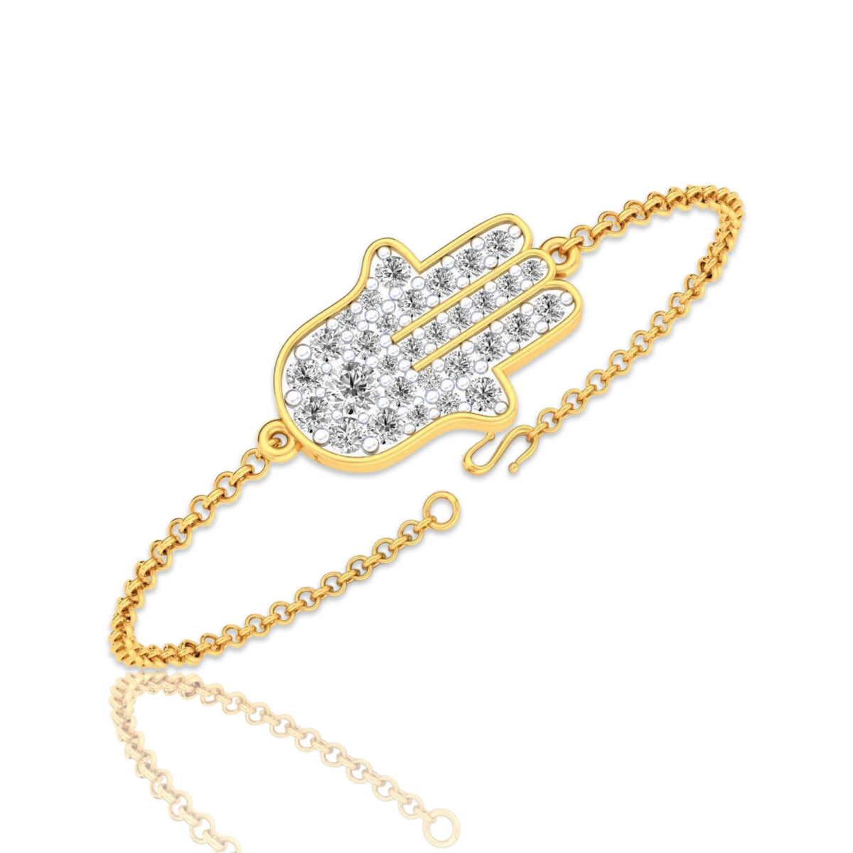Diamond Hamsa Hand Bracelet